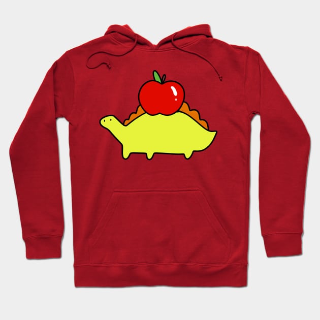 Apple Stegosaurus Hoodie by saradaboru